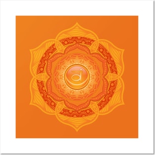 Sacral Chakra Mandala - 07 Posters and Art